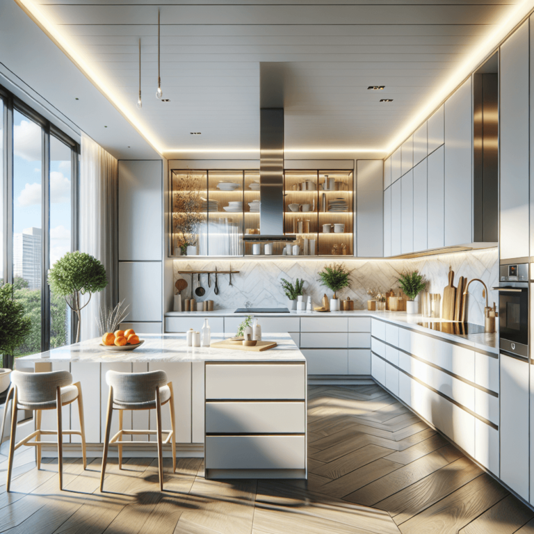 weiße Schwebende Küche-Düsseldorf