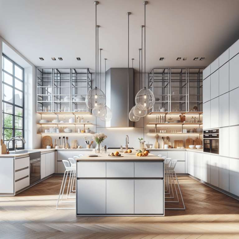 weiße mehrzeilige Küche-Düsseldorf